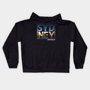 Sydney Australia Typography Kids Hoodie